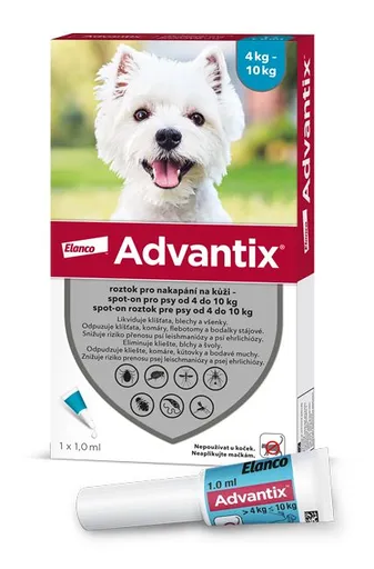 Advantix pro psy od 4 do 10 kg spot-on 1x1 ml