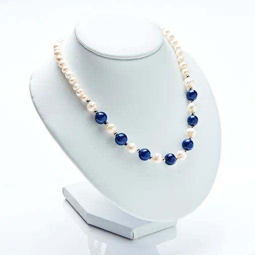 Náhrdelník sladkovodní perly-jadeit AdiS