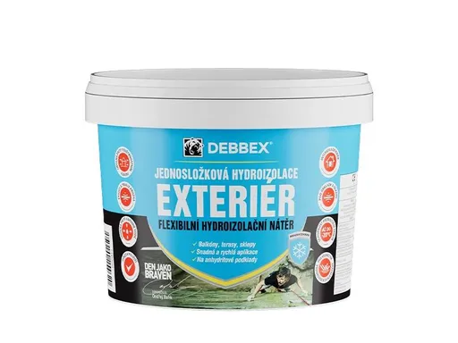 Flexibilní hydroizolace EXTERIÉR DEBBEX modrá 2,5kg