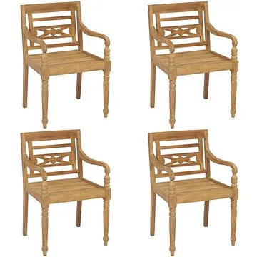 SHUMEE Židle zahradní BATAVIA, teak 3073292 - 4ks v balení (3073292)