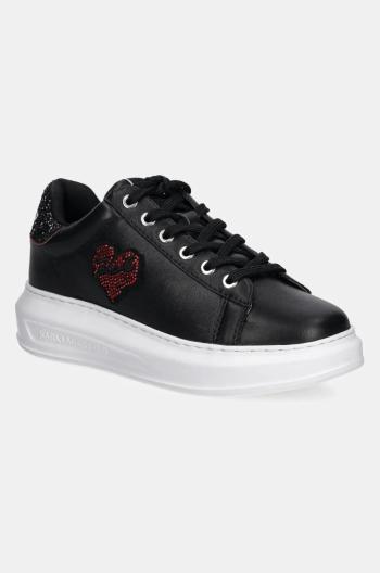 Kožené sneakers boty Karl Lagerfeld KAPRI černá barva, KL62515V