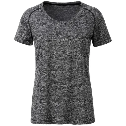 James & Nicholson (Daiber) Dámské funkční tričko JN495 - Černý melír / černá | L