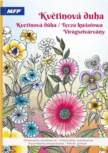 Omalovánky antistresové Květinová duha