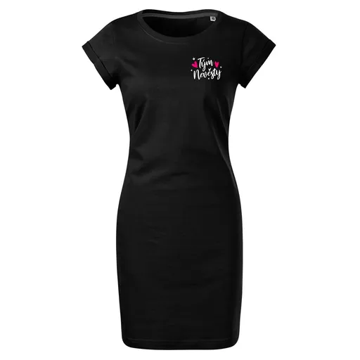 Bontis Šaty Tým nevěsty HVĚZDY A SRDCE - Černá | L