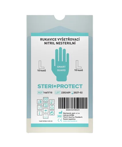 Steriwund Rukavice vyšetřovací nitrilové vel. L nesterilní 10 ks
