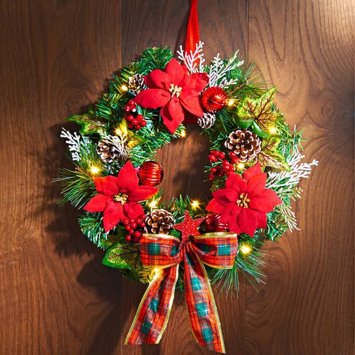 LED věnec Vánoční hvězda