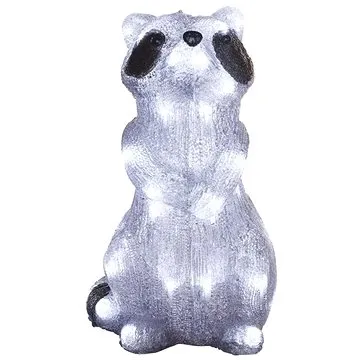 EMOS LED dekorace – svítící mýval, 39 cm, venkovní i vnitřní, studená bílá, časovač (DCFC17)