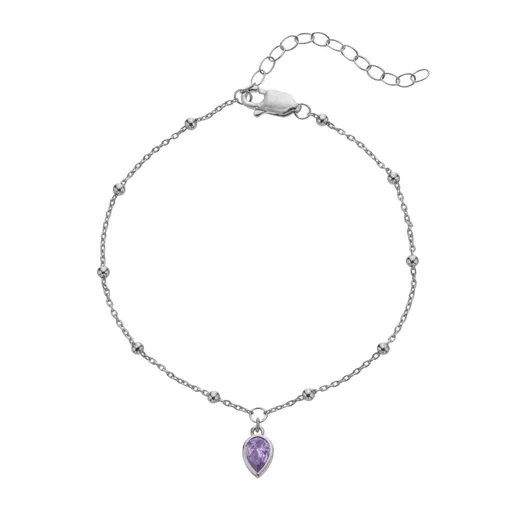 Hot Diamonds Stříbrný náramek pro ženy narozené v únoru Silver Whisper SWB026