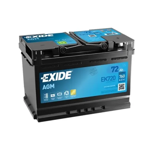 Autobaterie Exide AGM 72Ah, 12V, 760A, EK720