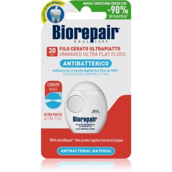 Biorepair Dental Floss Non-Waxed Ultra-Flat nevoskovaná dentální nit pro citlivé zuby Red 30 m