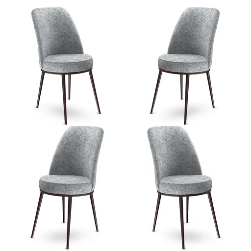 Sada židlí (4 kusy) Dexa - Grey, Brown