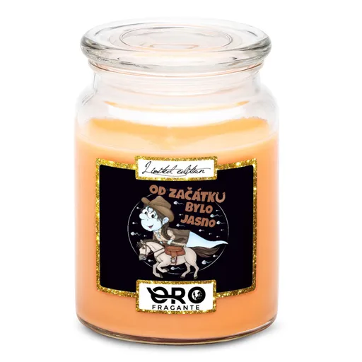 Svíčka Koňařská spermie – žena (Vůně svíčky: Tropické ovoce)