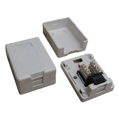 DATACOM UTP 1xRJ45 zásuvka CAT6 na omítku (protiprachová)