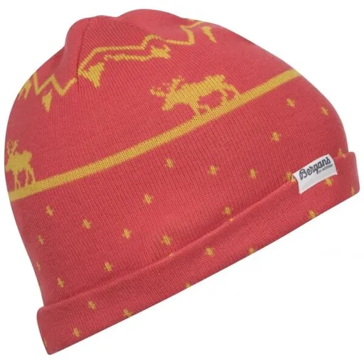 Bergans MOUNTAIN MOOSE KIDS BEANIE Dětská čepice, červená, velikost