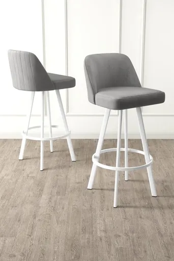 Bar Stool Set (4 Pieces) Atex - Grey, White