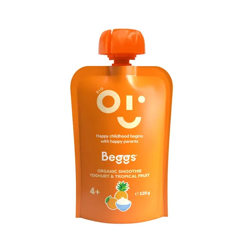 Beggs BIO Kapsička smoothie s jogurtem a tropickým ovocem 4m+ 120 g