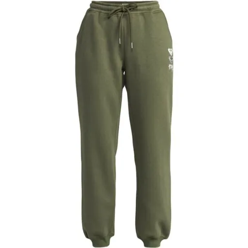 Roxy SURF STOKED BRUSHED Dámské tepláky, khaki, velikost