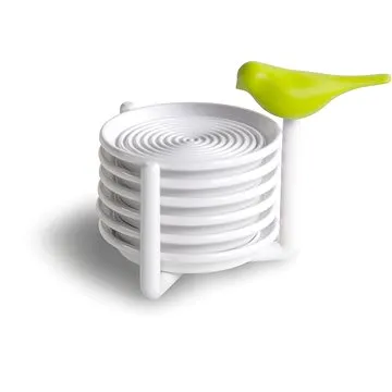 QUALY Stojánek s tácky Sparrow Coaster, zelený (QL10303-GN)