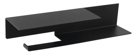 SAPHO Držák toaletního papíru s poličkou š.35cm, černá mat 33214