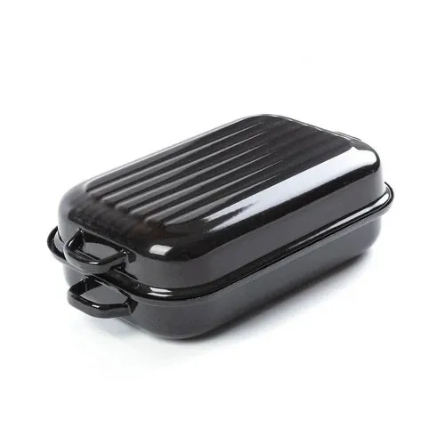 Belis Smaltovaný dvojpekáč s žebrováním, 35 cm, 35 cm