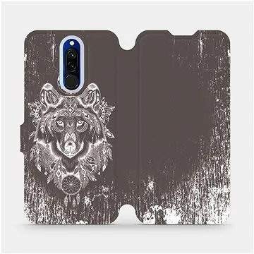 Flipové pouzdro na mobil Xiaomi Redmi 8 - V064P Vlk a lapač snů (5903516076475)