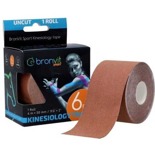 BronVit SPORT KINESIO TAPE CLASSIC Kinesio tejp, hnědá, velikost