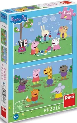 Puzzle Peppa Pig a kamarádi 2x48 dílků