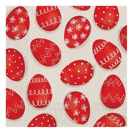 PROCOS Papírové ubrousky 33x33cm 3vrstvé velikonoční vajíčka 20ks