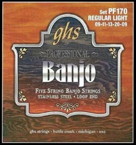 GHS Banjo 5 Stainless Steel tvrdost 009/020