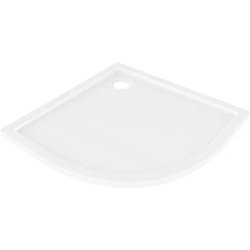 MEXEN Flow Sprchová vanička čtvrtkruh slim 80 x 80, bílá lesk 46Q108080