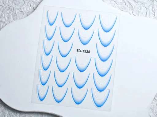 Samolepky na nehty - Francie, modré