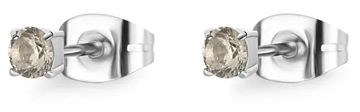 S'Agapõ Drobné ocelové náušnice pecky s krystalem Dazzly SDZ54