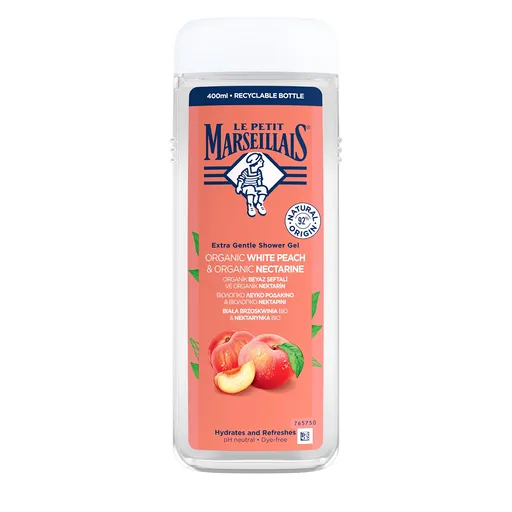 Le Petit Marseillais Sprchový gel Bio White Peach & Bio Nectarine 400 ml