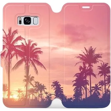 Flipové pouzdro na mobil Samsung Galaxy S8 - M134P Palmy a růžová obloha (5903226091720)