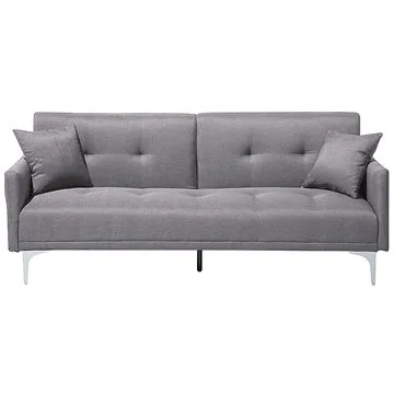 Rozkládací čalouněná BELIANI v šedém odstínu LUCAN (beliani_39044)