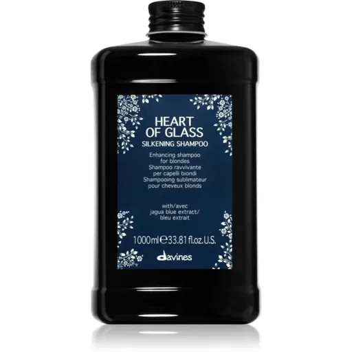 Davines Heart of Glass Silkening Shampoo jemný čisticí šampon pro blond vlasy 1000 ml