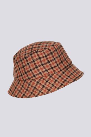 KLOBOUK GANT D1. CHECK BUCKET HAT GOLDEN ORANGE