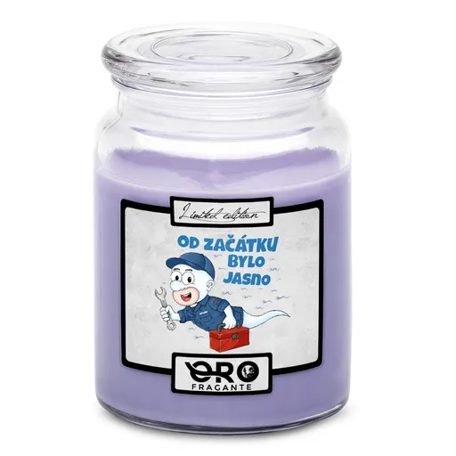 Svíčka Automechanikova spermie (Vůně svíčky: Levandule)