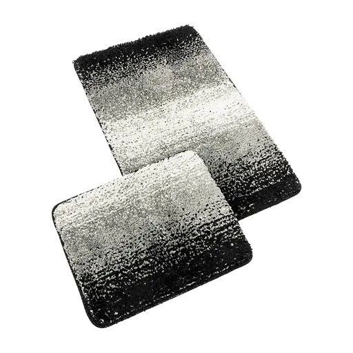 Bellatex Sada Koupelnových předložka bez výkroje  BANYSILVER černá, 60 x 100, 60 x 50 cm