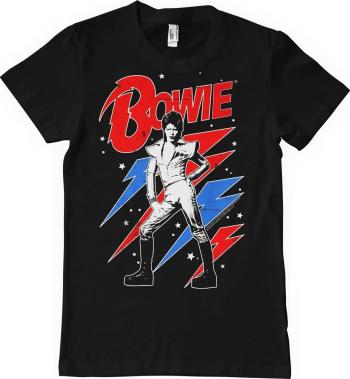 David Bowie Tričko Lightning Bolt Unisex Black XL