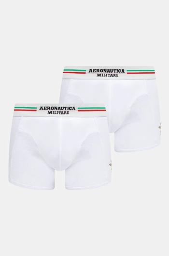 Boxerky Aeronautica Militare (2-pack) pánské, bílá barva, AM1UBX001