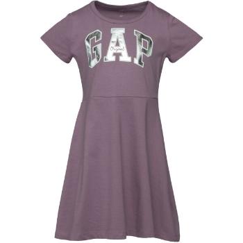 GAP SHORT SLEEVE LOGO Dívčí šaty, fialová, velikost