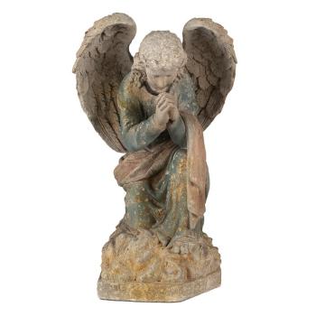 Béžovo-zelená antik dekorace socha anděl Angel Baroque - 41*45*65 cm 5MG0043