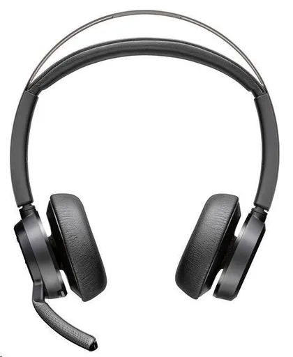 Poly Voyager Focus 2 MS Teams bezdrátová náhlavní souprava, USB-A/C adaptér, stereo