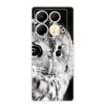 Odolné silikonové pouzdro iSaprio - BW Owl - Infinix Note 40