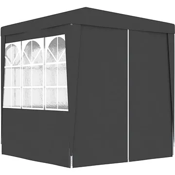 Profesionální party stan s bočnicemi 2x2 m antracitový 90 g/m2 (48531)