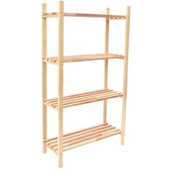 ROJAPLAST Regál drevený 4 police 75 × 30 × 120 cm (1376)