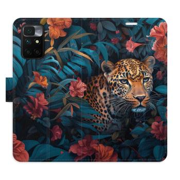 Flipové pouzdro iSaprio - Flower Jaguar 02 - Xiaomi Redmi 10