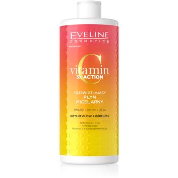 Eveline Cosmetics Vitamin C 3x Action micelární voda pro rozjasnění a hydrataci 500 ml