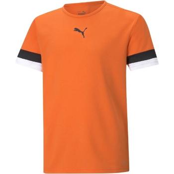 Puma TEAMRISE JERSEY TEE Dětské fotbalové triko, oranžová, velikost